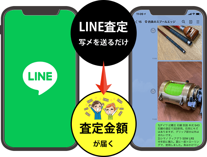 LINE査定 写メを送るだけ → 査定が届く